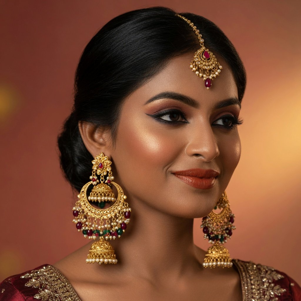 Lehenga rouge et or