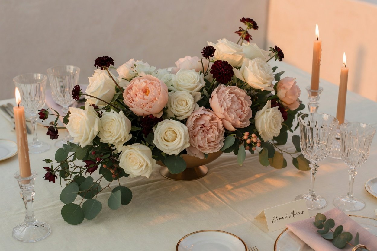 Centre de table floral mariage