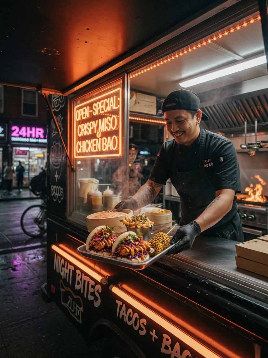 Chef BRAISE en service au food truck